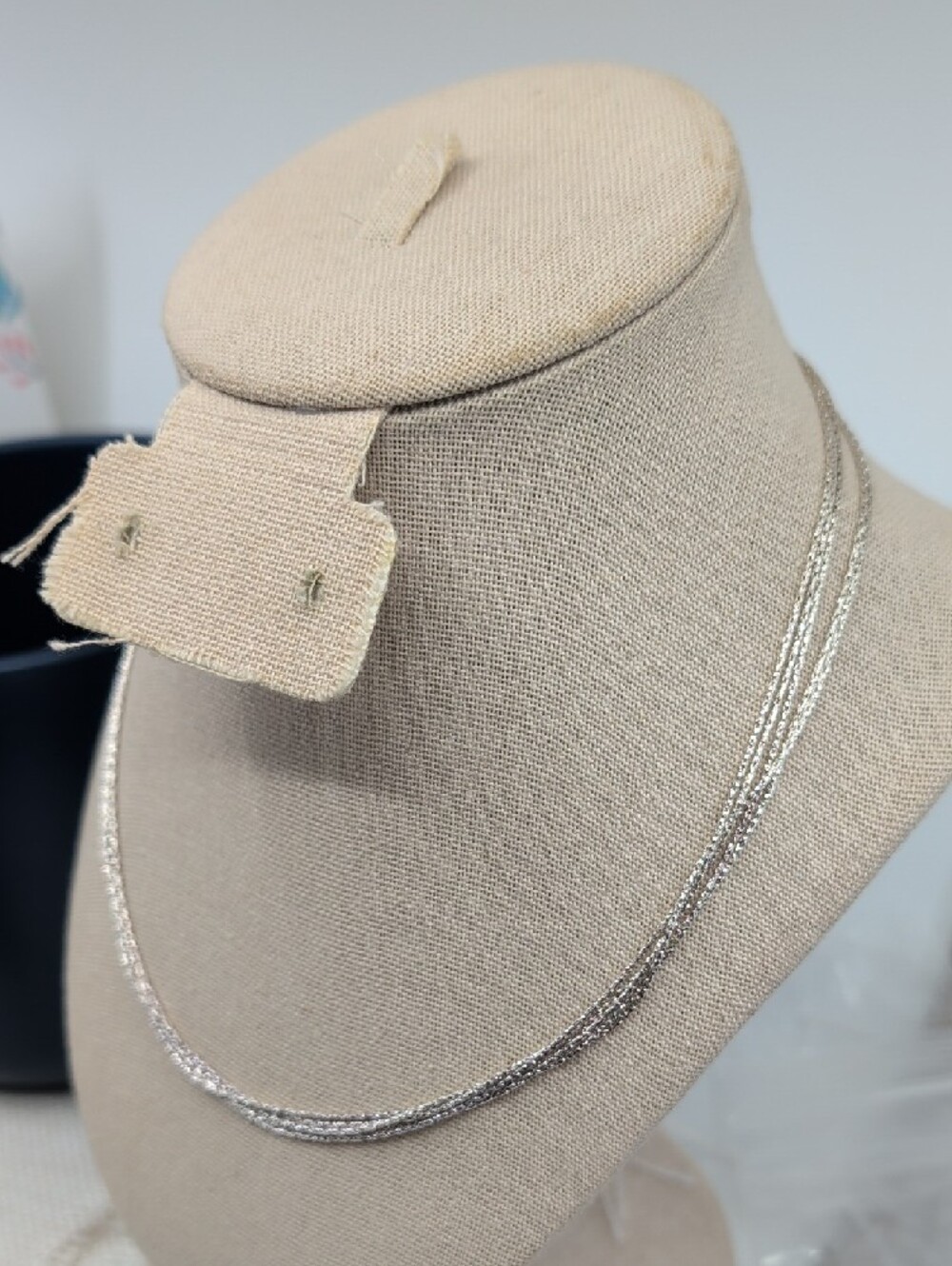Vintage Milor Italy 925 Sterling Silver 5-Strand Necklace 15-17" Adjustable - Picture 4 of 16